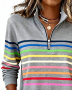 Raina™ Striped Zip Hoodie
