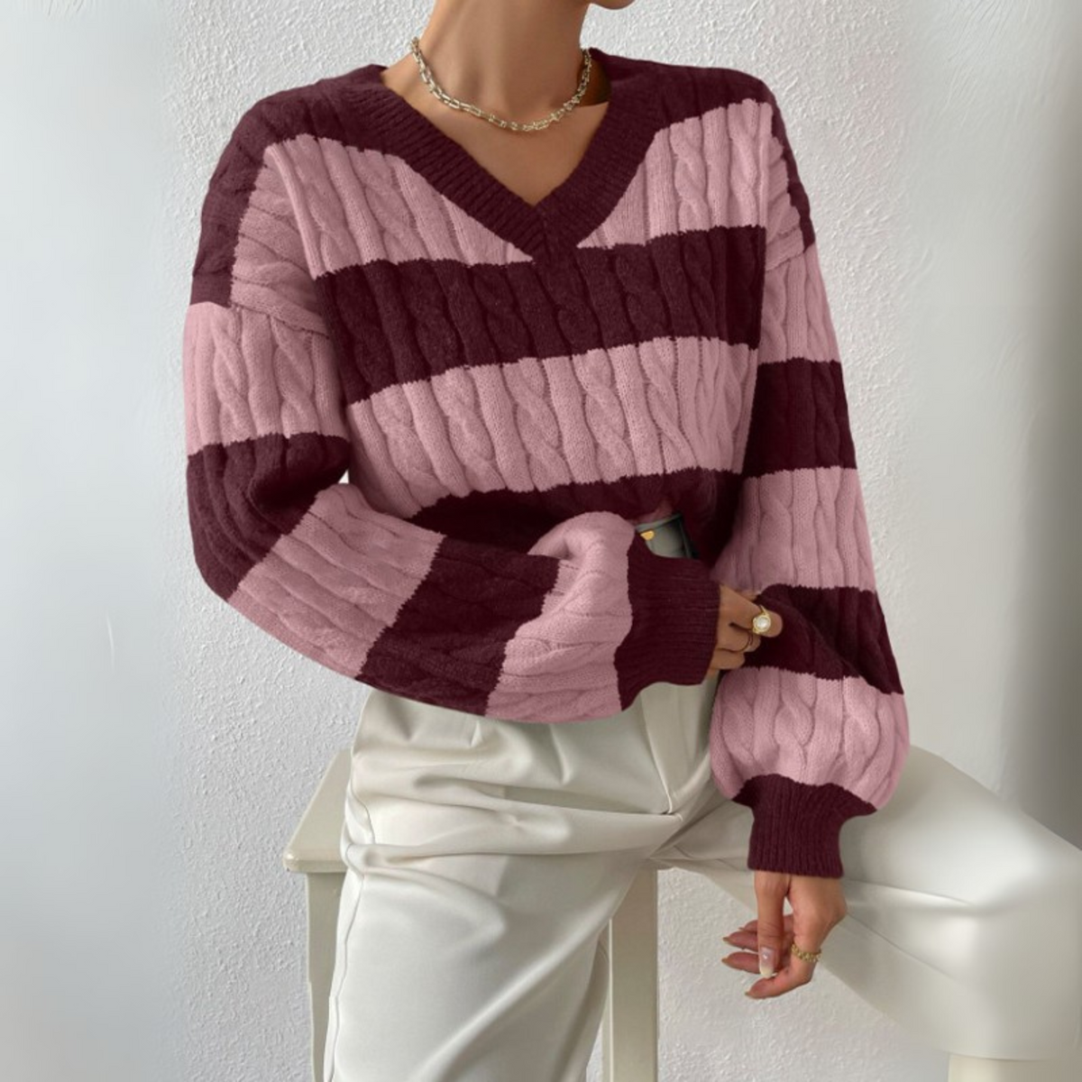MORTA™ - Comfy V-Neck Long Sleeve Sweater