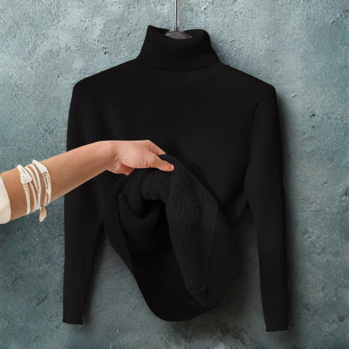 CLEOT - Cozy Plain Turtle Neck Long