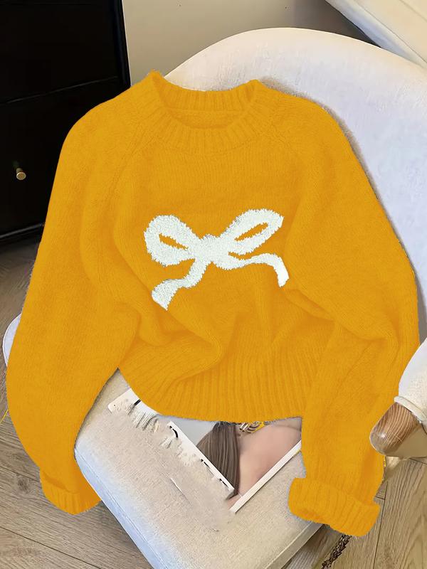 GRACIET - Bow Knit Sweater for Fall