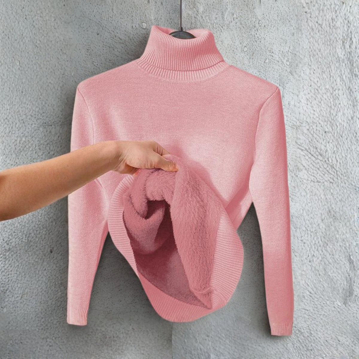 CLEOT - Cozy Plain Turtle Neck Long