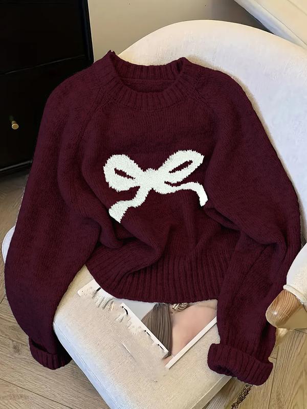 GRACIET - Bow Knit Sweater for Fall