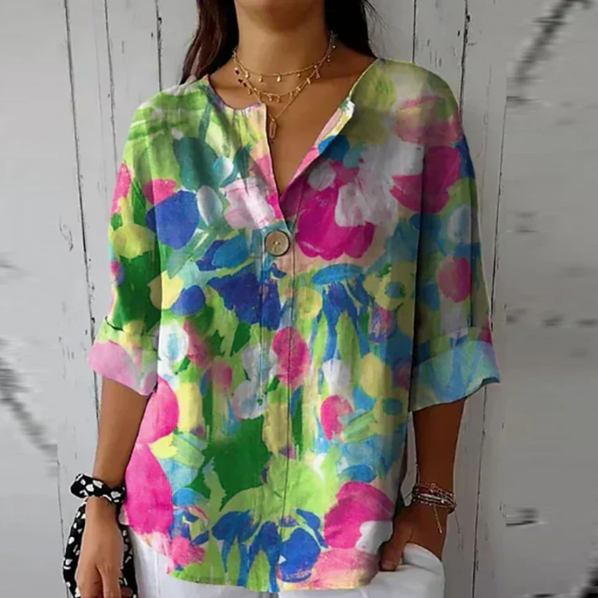 Aaliyah™ Chic Floral Print Blouse
