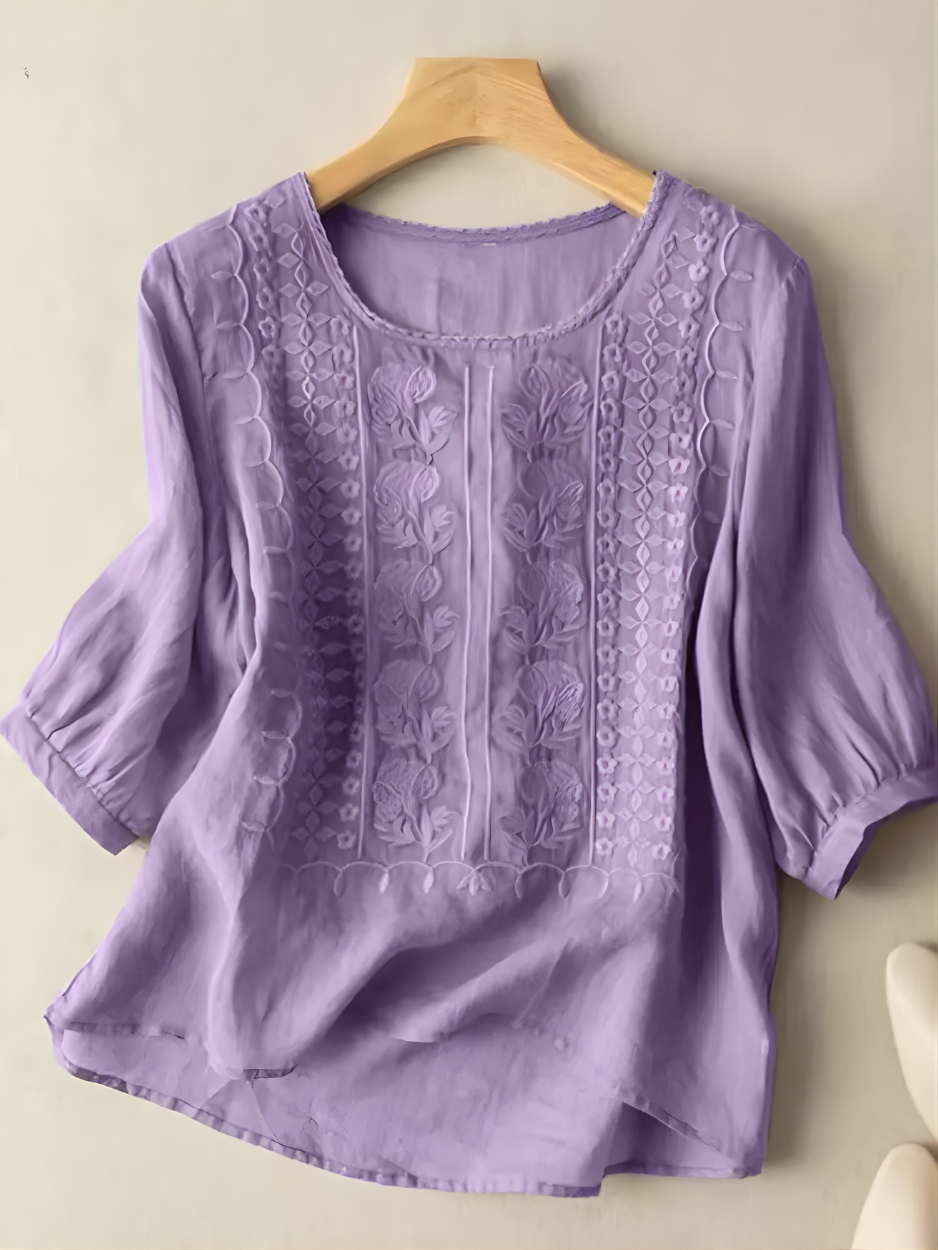 Violet™ Embroidered Boho Blouse