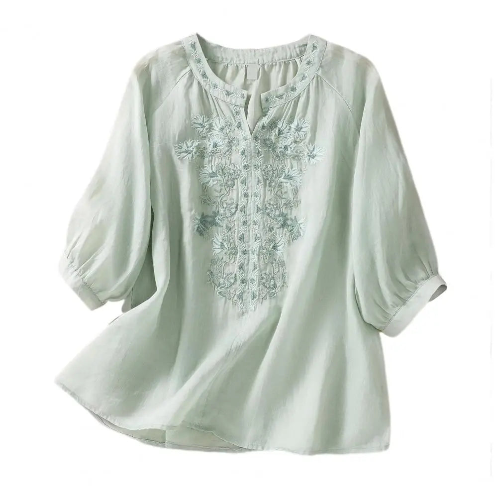 Sophie™ Embroidered Cotton Floral Blouse