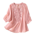 Sophie™ Embroidered Cotton Floral Blouse